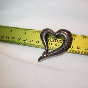 925 silver vintage heart pendant
